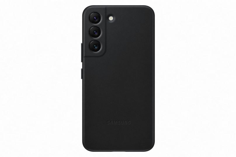 Kryt na mobil Samsung Galaxy S22 5G Kožený zadní kryt černý
