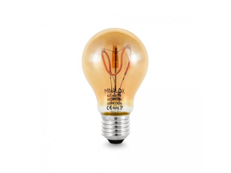 Stmívatelná LED žárovka MINALOX A60FSG E27/2W/24V 3000K