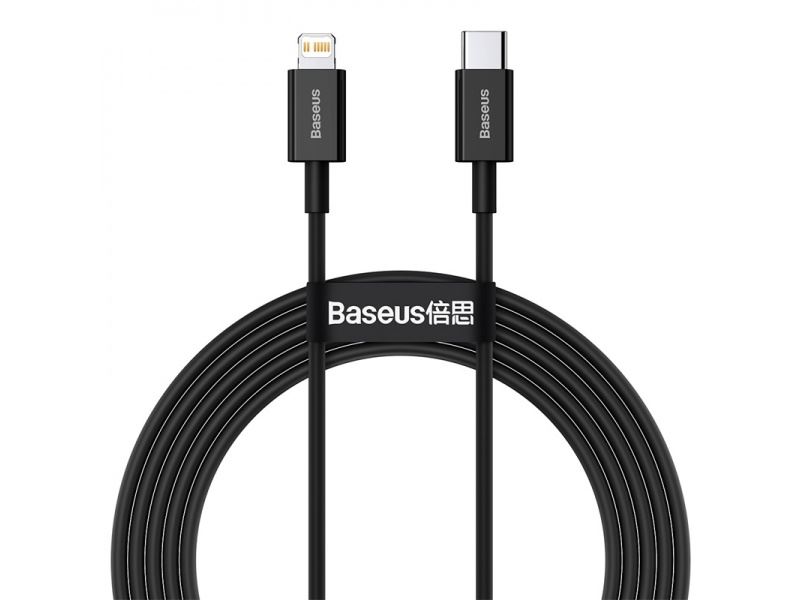 Baseus Superior Series rychlonabíjecí kabel Type-C/Lightning 20W 2m černá