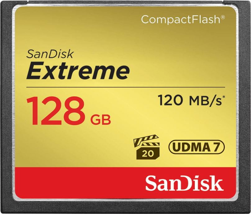 Paměťová karta Sandisk Compact Flash 128GB Extreme
