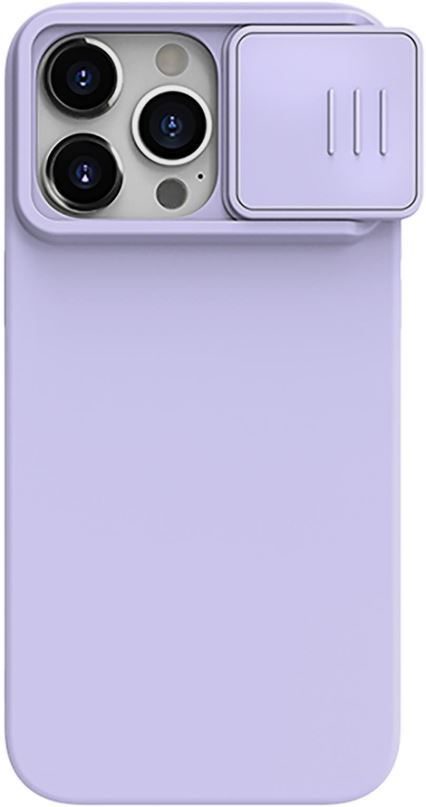 Kryt na mobil Nillkin CamShield Silky Silikonový Kryt pro Apple iPhone 15 Pro Misty Purple