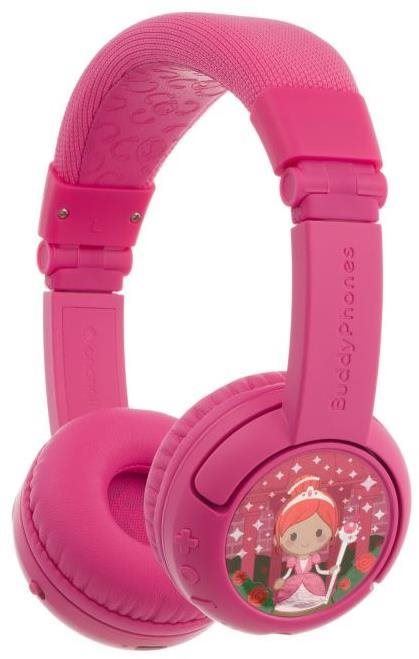 Bezdrátová sluchátka BuddyPhones Play+, růžová