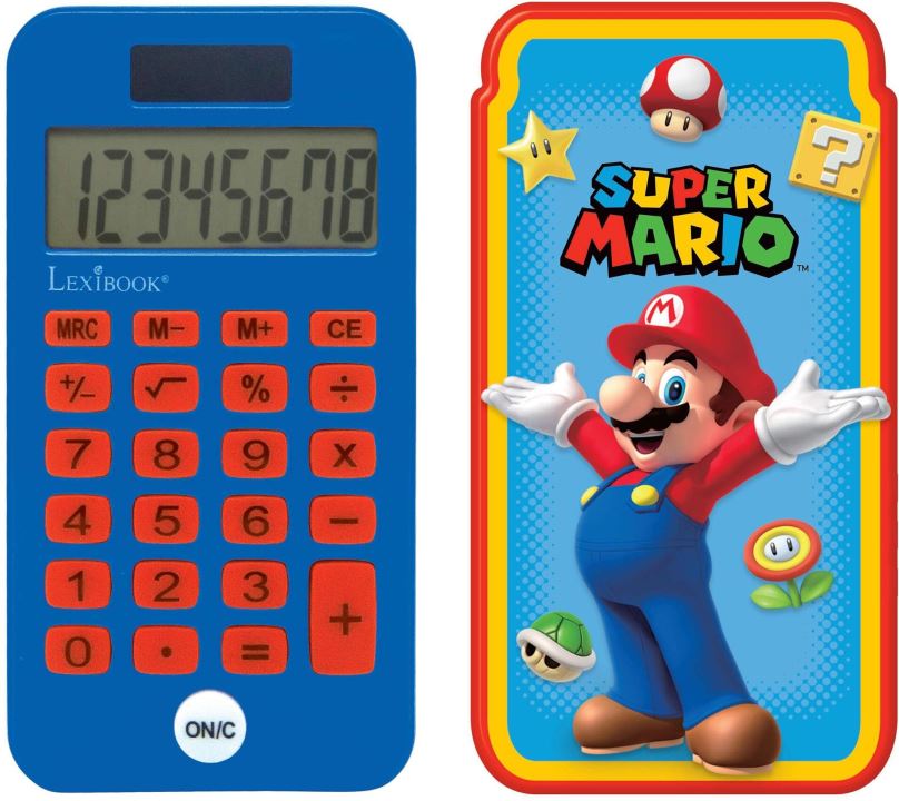 Kalkulačka Lexibook Kapesní kalkulačka Mario s ochranným krytem