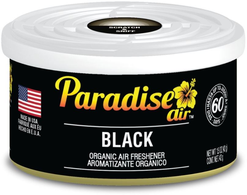 Vůně do auta Paradise Air Organic Air Freshener, vůně Black
