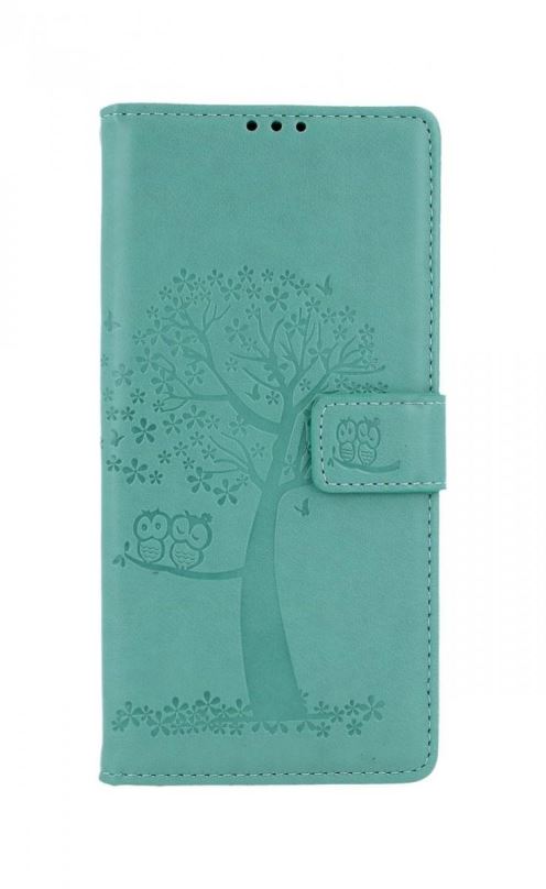 Kryt na mobil TopQ Xiaomi Redmi Note 9 Pro knížkový Zelený strom sovičky 50740