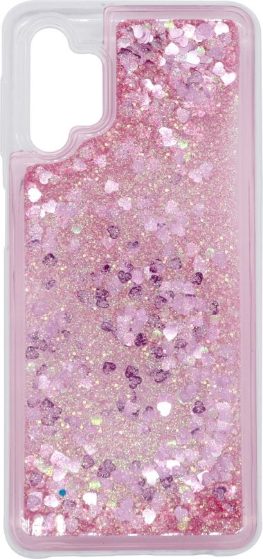 Kryt na mobil iWill Glitter Liquid Heart Case pro Samsung Galaxy A32 5G Pink