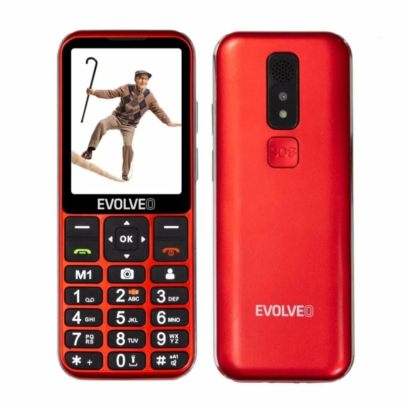 Mobilní telefon EVOLVEO EasyPhone LT červená