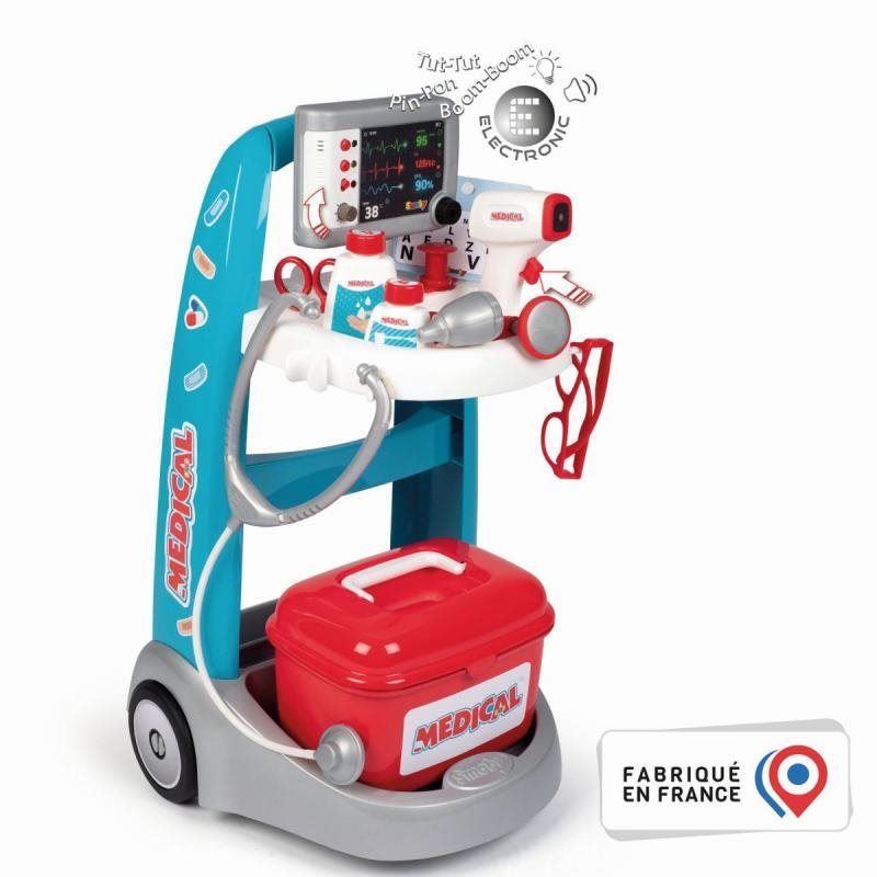 Doktorská sada pro děti Smoby Lékařský elektronický vozík s příslušenstvím