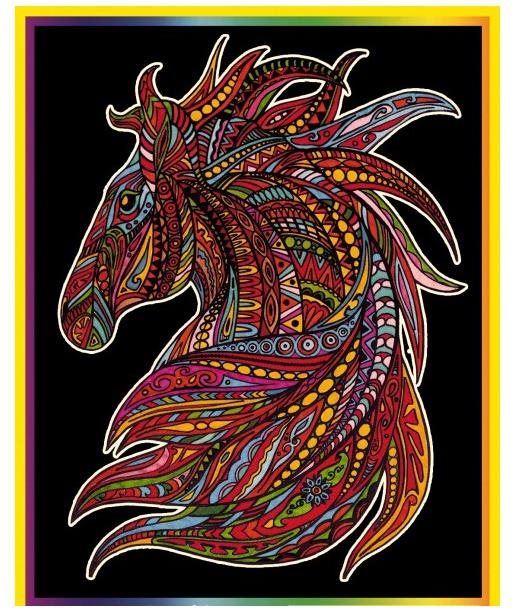 Omalovánky Colorvelvet sametový obrázek - kůň