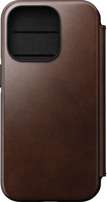 Pouzdro na mobil Nomad Leather MagSafe Folio Brown iPhone 14 Pro