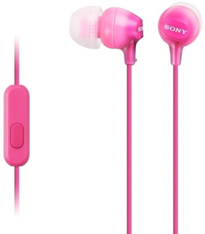 Sluchátka Sony MDR-EX15AP růžová