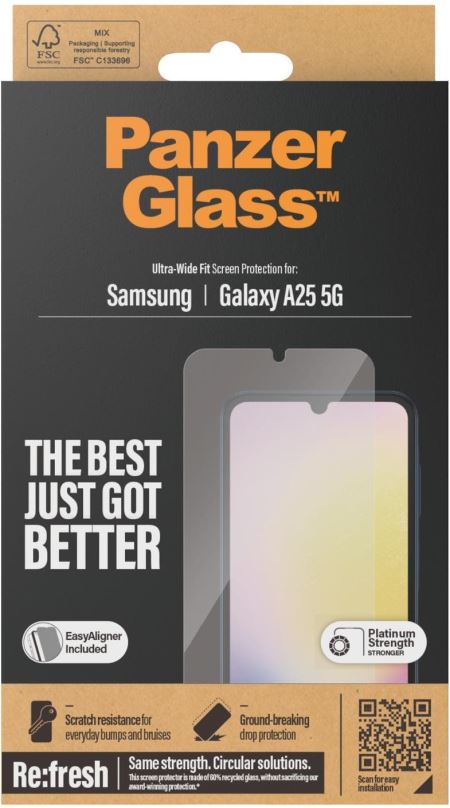 Ochranné sklo PanzerGlass Samsung Galaxy A25 5G s instalačním rámečkem