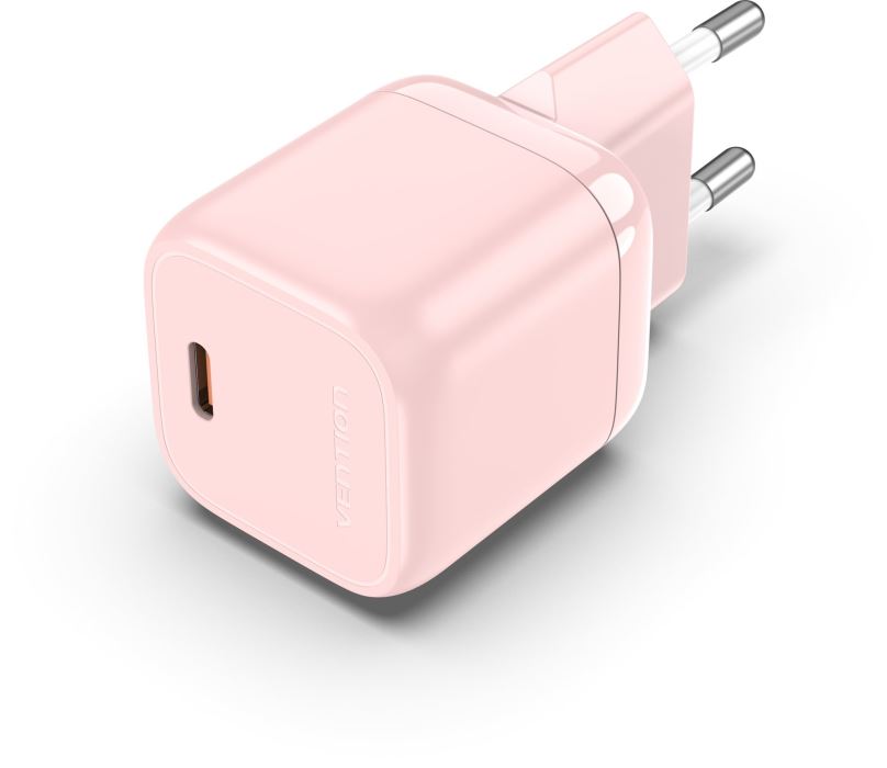 Nabíječka do sítě Vention 1-port Stylish USB-C GaN Charger (30W) Pink