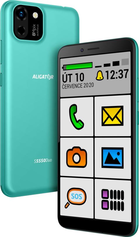 Mobilní telefon Aligator S5550 SENIOR zelená