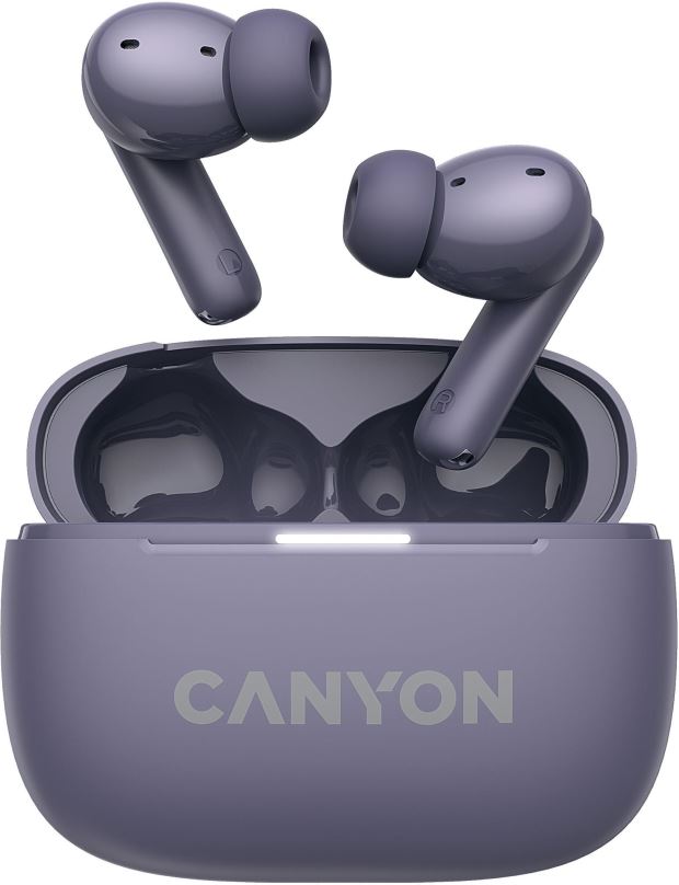 Bezdrátová sluchátka Canyon TWS-10 BT fialová