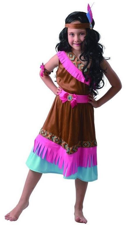 Kostým MaDe Šaty na karneval - indiánka, 110 - 120 cm