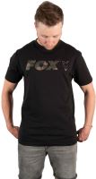 FOX Tričko Black/Camo Print T-Shirt S