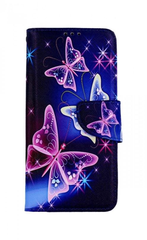 Pouzdro na mobil TopQ Pouzdro Realme 9 Pro+ knížkové Modré s motýlky 71504