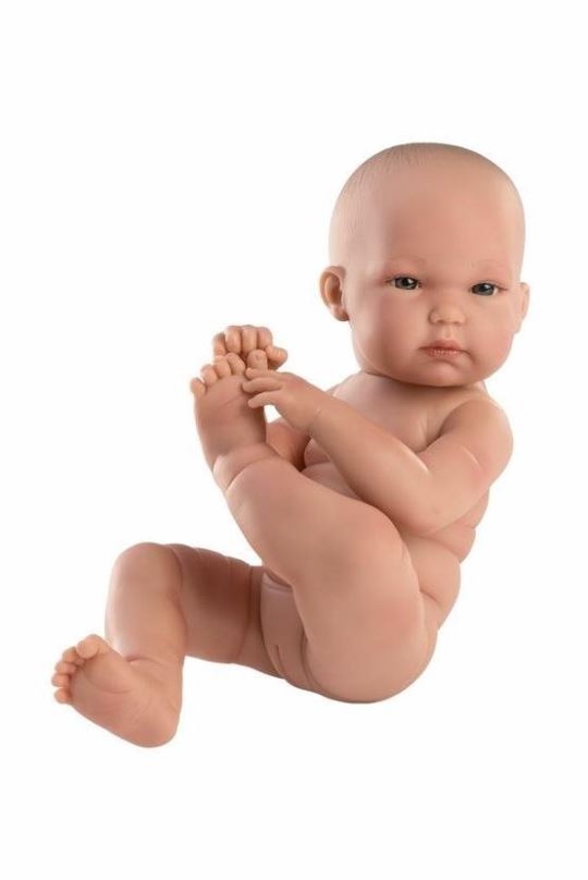 Panenka Llorens 63502 New Born Holčička - realistická panenka miminko s celovinylovým tělem - 35 cm