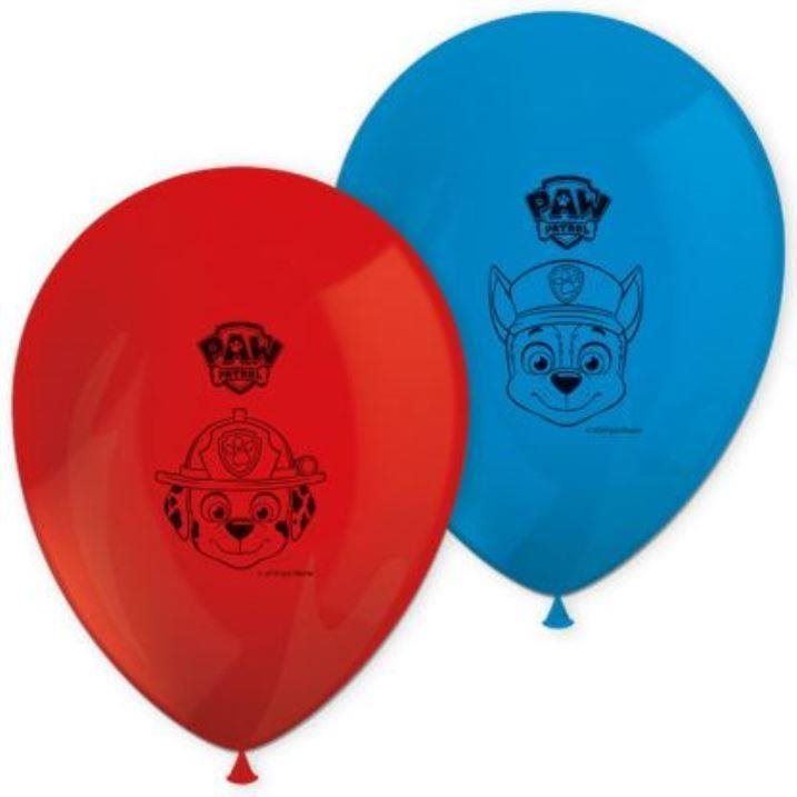 Balonky Latexové balónky Tlapková patrola - 28 cm - 8 ks