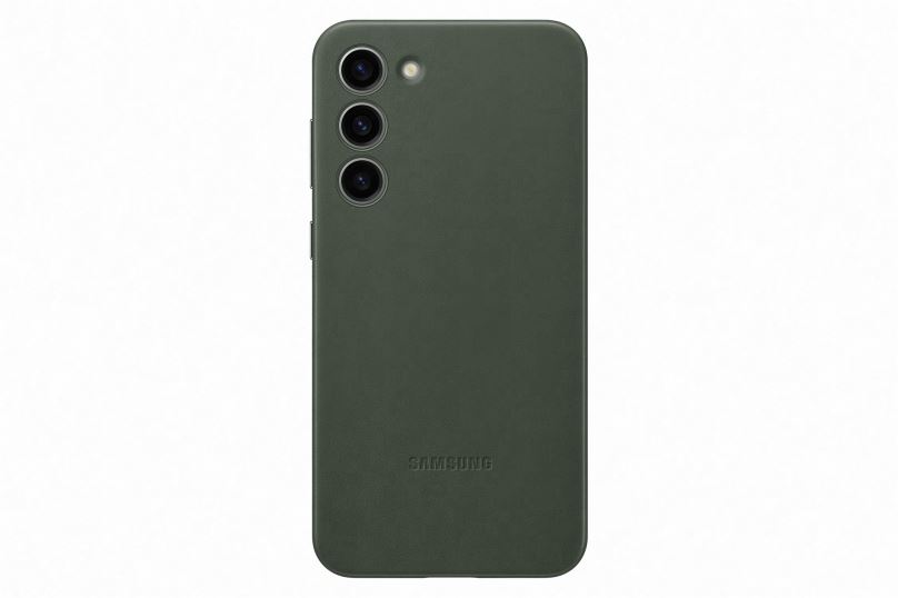 Kryt na mobil Samsung Galaxy S23+ Kožený zadní kryt Green