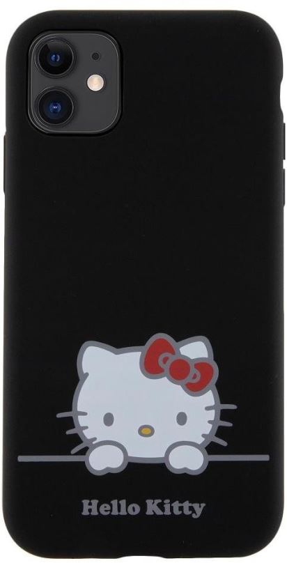 Kryt na mobil Hello Kitty Liquid Silicone Daydreaming Logo Zadní Kryt pro iPhone 11 Black