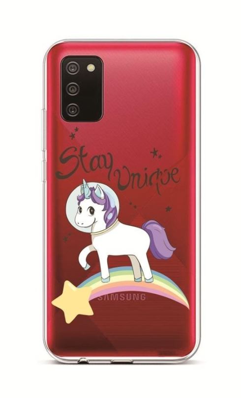Kryt na mobil TopQ Samsung A02s silikon Stay Unicorn 55816