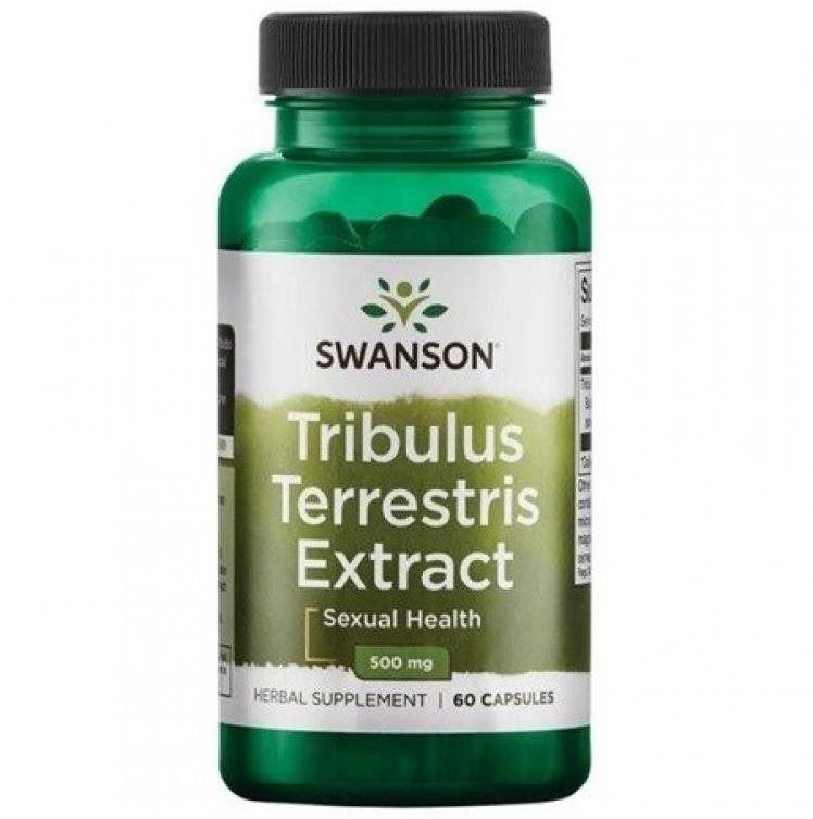 Anabolizér Swanson Tribulus Terrestris Extract, Kotvičník extrakt, 500 mg, 60 kapslí