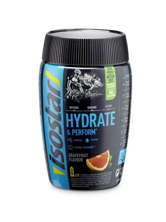 Iontový nápoj Isostar powder hydrate & perform 400g, grapefruit
