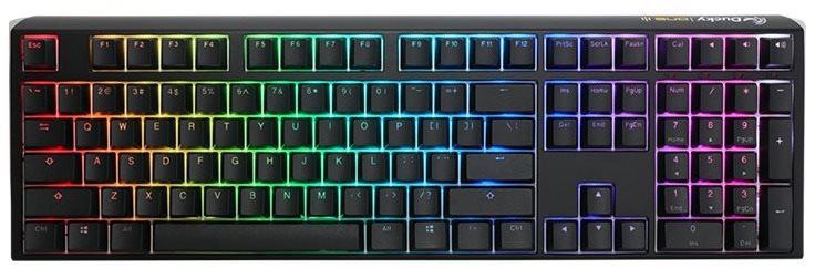 Herní klávesnice Ducky One 3 Classic Black/White Gaming keyboard, RGB LED - MX-Silent-Red (US)