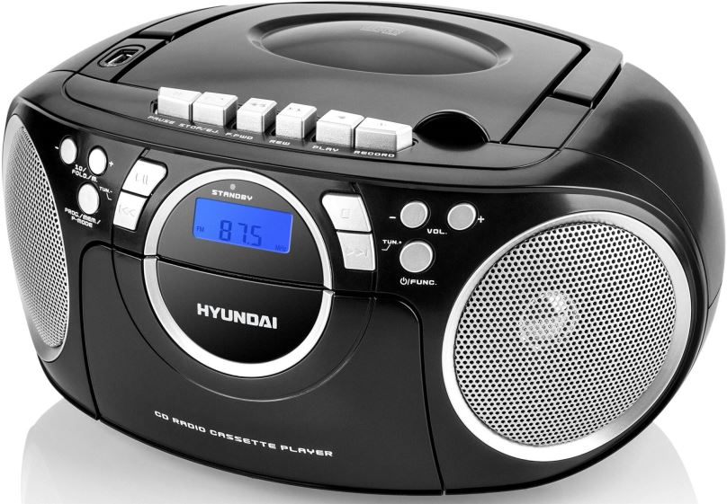 Radiomagnetofon Hyundai TRC 788 AU3BS černo-stříbrný