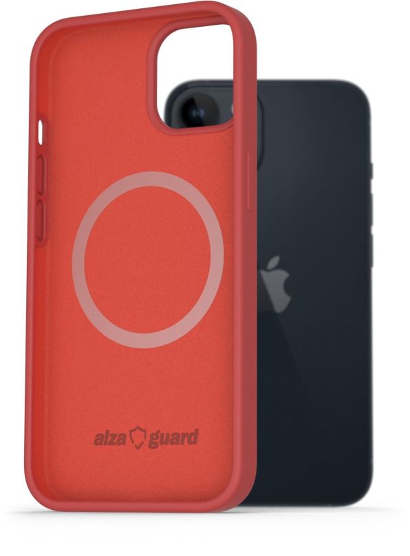 Kryt na mobil AlzaGuard Magnetic Silicone Case pro iPhone 14 červené