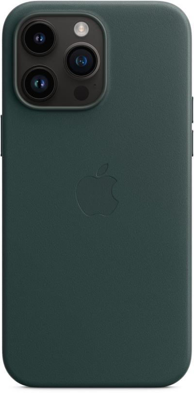 Kryt na mobil Apple iPhone 14 Pro Max Kožený kryt s MagSafe piniově zelený