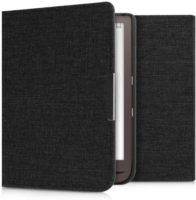 Pouzdro na čtečku knih KW Mobile - Fabric Flip - KW4677519 - Pouzdro pro Pocketbook 740/741 - tmavě šedé