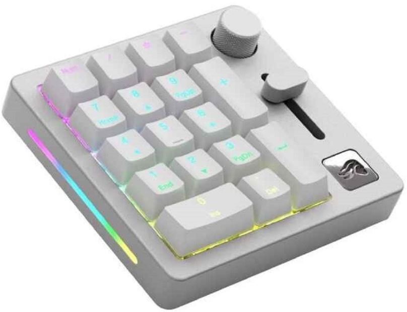 Numerická klávesnice Glorious GMMK Wireless Numpad - Fox Switches, grey/white