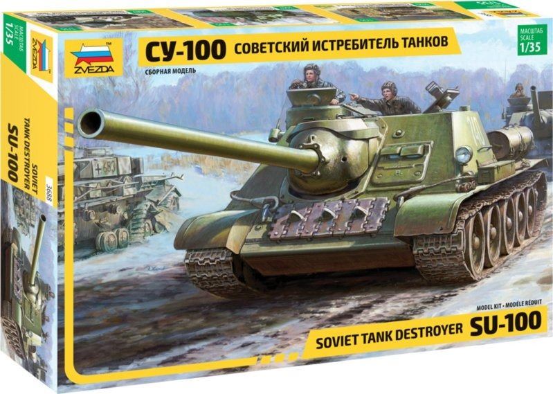 Model tanku Model Kit tank 3688 - Soviet S.P.Gun SU-100 (new molds)