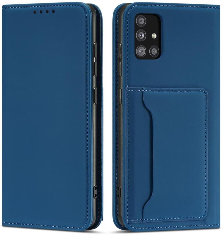 Pouzdro na mobil Magnet Card knížkové kožené pouzdro na Xiaomi Redmi Note 11 Pro 4G/5G, modré
