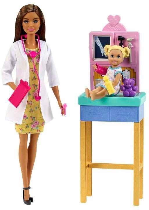 Barbie Povolání herní set Dětská doktorka brunetka, Mattel GTN52