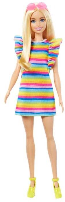 Panenka Barbie Modelka - Proužkované Šaty S Volány