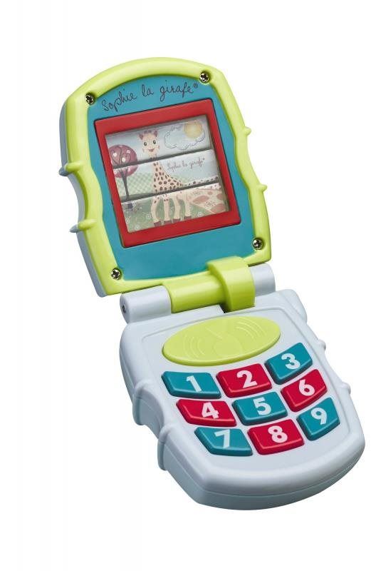 Interaktivní hračka Vulli Hrající telefon žirafa Sophie zelený/modrý