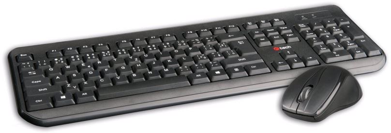 Set klávesnice a myši C-TECH WLKMC-01, černá - CZ/SK