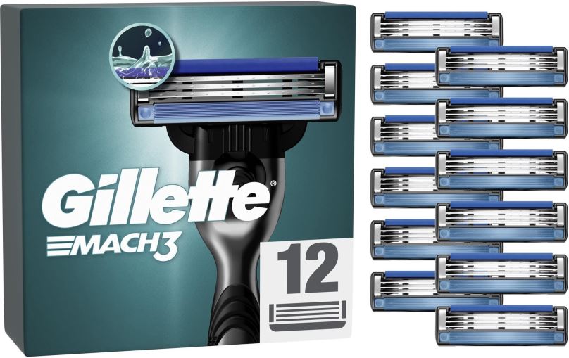 Pánské náhradní hlavice GILLETTE Mach3 12 ks