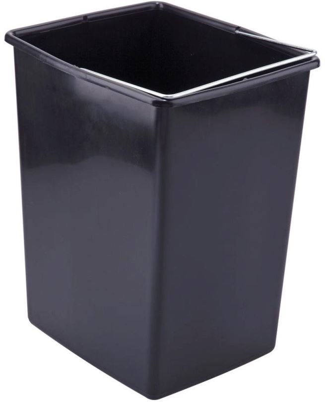 Odpadkový koš Elletipi Plastový koš s rukojetí, 17 L, černý, 35 x 27 x 24 cm