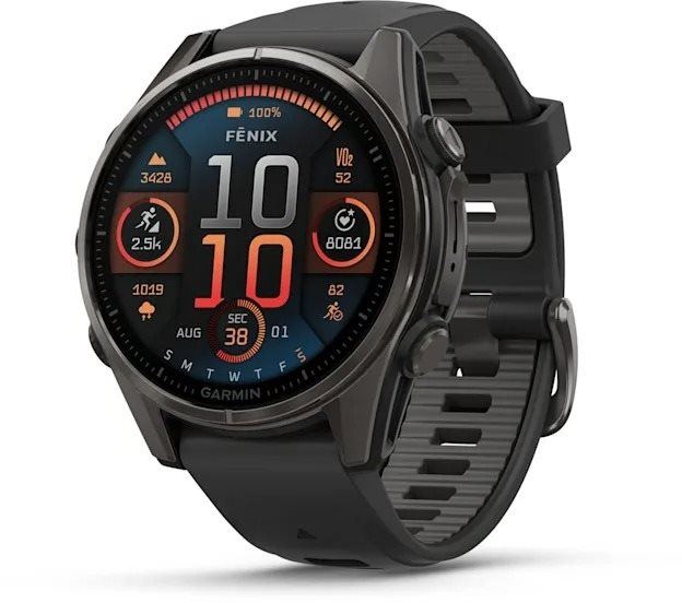 Garmin Fenix 8 43mm AMOLED Sapphire Titanium Black/Pebble Grey Band 010-02903-21