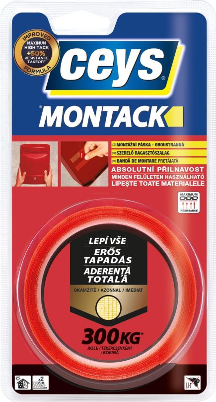 Lepicí páska CEYS Montack lepí vše okamžitě - páska 2,5 m x 19 mm