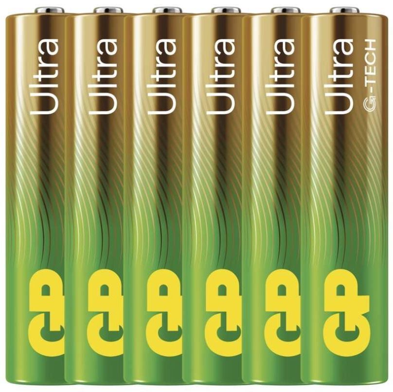 Jednorázová baterie GP Alkalická baterie Ultra AAA (LR03), 6 ks