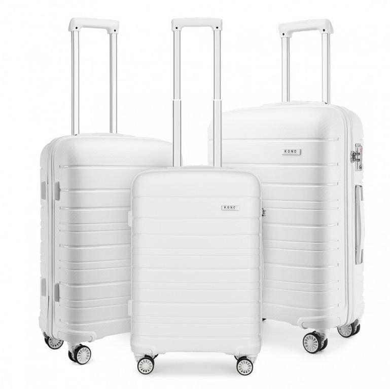 Sada kufrů Kono Sada 3 cestovních kufrů 2091 Bílá S M L