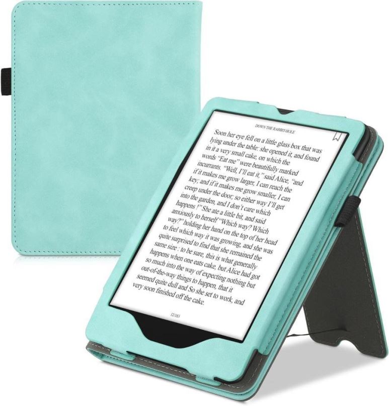 Pouzdro na čtečku knih KW Mobile - Nubuck Mint - KW5761971 - pouzdro pro Amazon Kindle Paperwhite 5 (2021) - tyrkysové