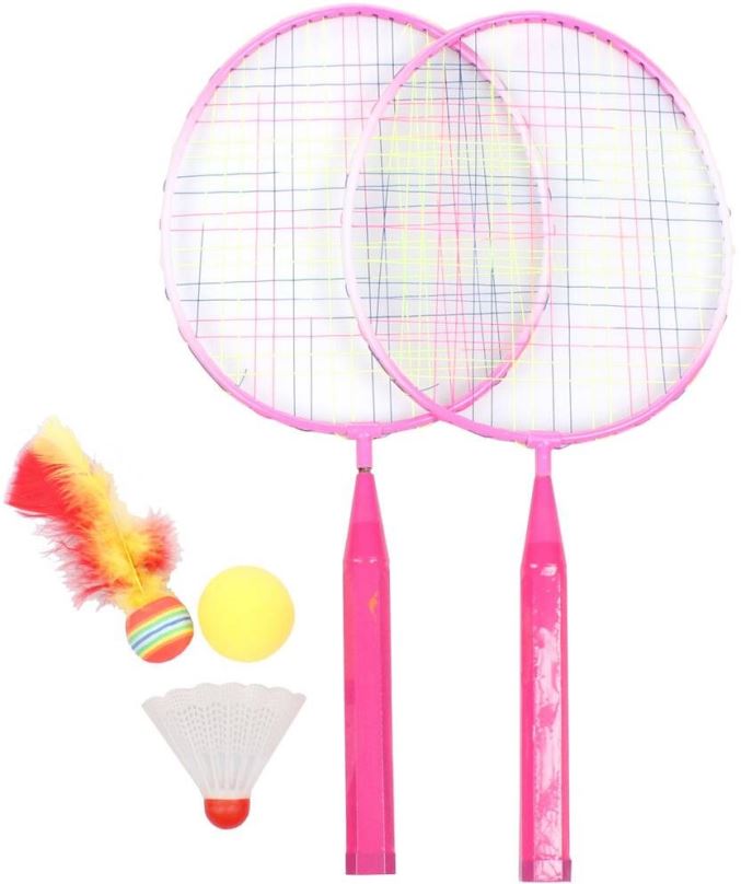 Badmintonový set Training Set JR badmintonová sada růžová