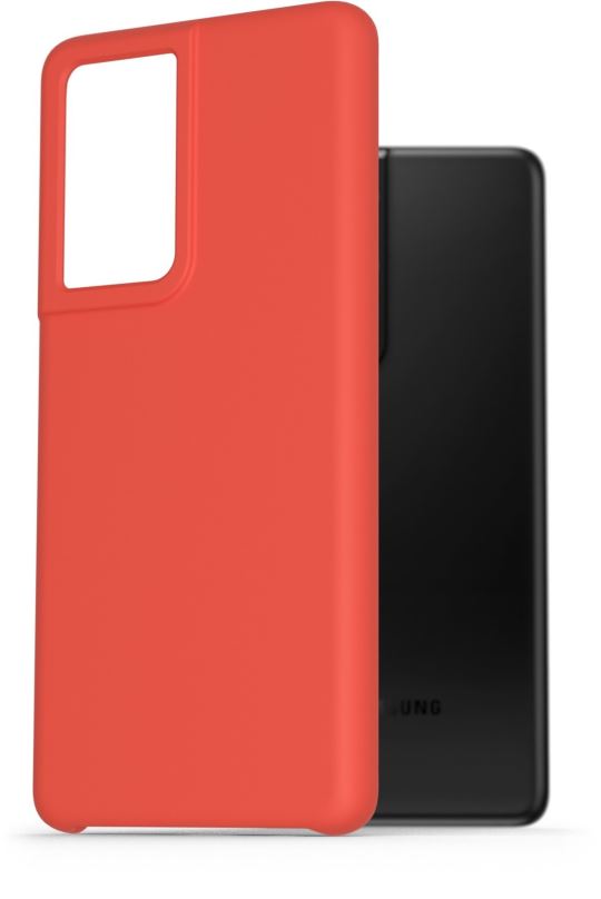 Kryt na mobil AlzaGuard Premium Liquid Silicone Case pro Samsung Galaxy S21 Ultra 5G červené